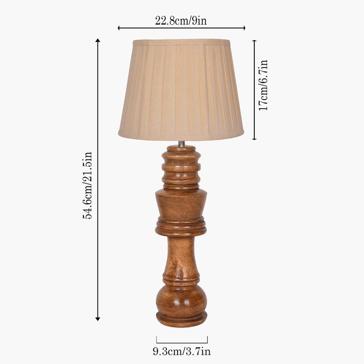 HOMESAKE Wooden Chess Table Lamp