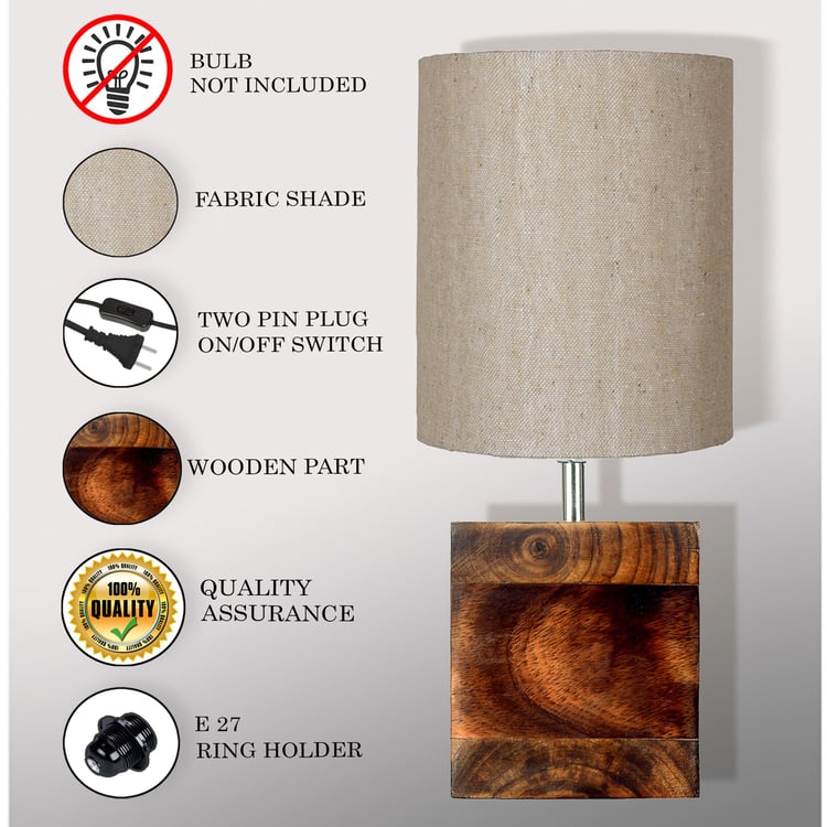 HOMESAKE Wooden Table Lamp