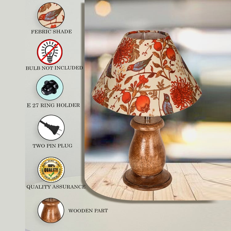 HOMESAKE Wooden Table Lamp