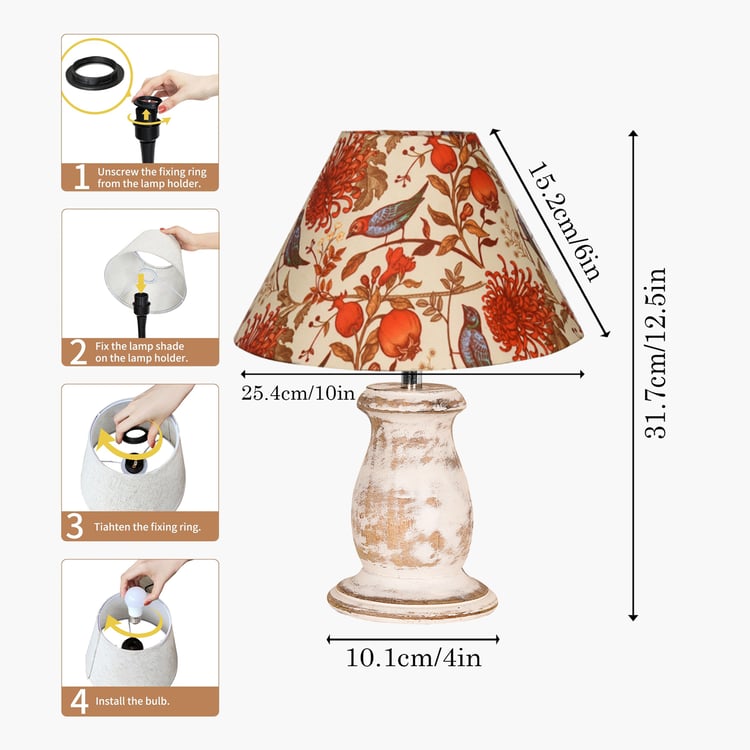 HOMESAKE Wooden Table Lamp