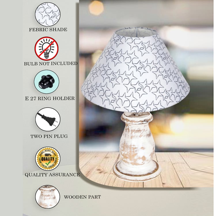 HOMESAKE Wooden Table Lamp