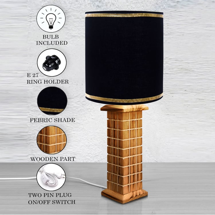 HOMESAKE Wooden Table Lamp