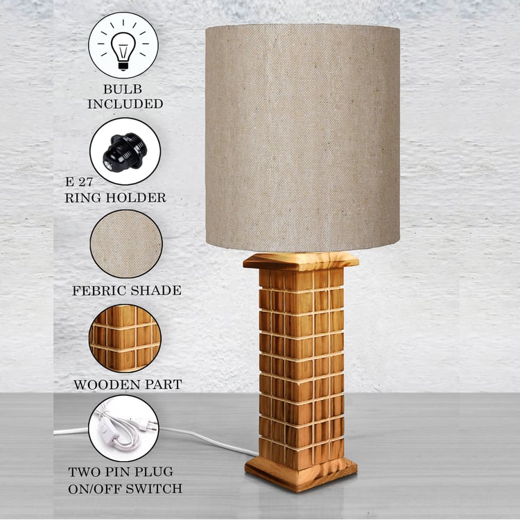 HOMESAKE Wooden Table Lamp
