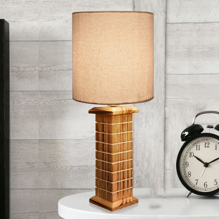 HOMESAKE Wooden Table Lamp