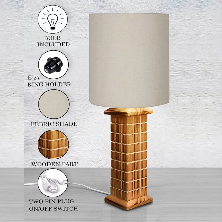 HOMESAKE Wooden Table Lamp