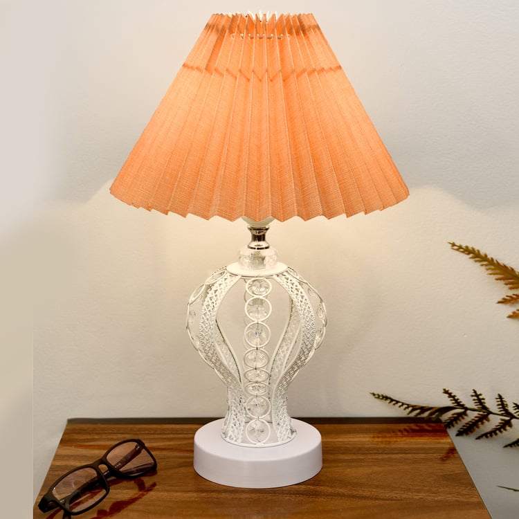 HOMESAKE Metal and Crystal Table Lamp