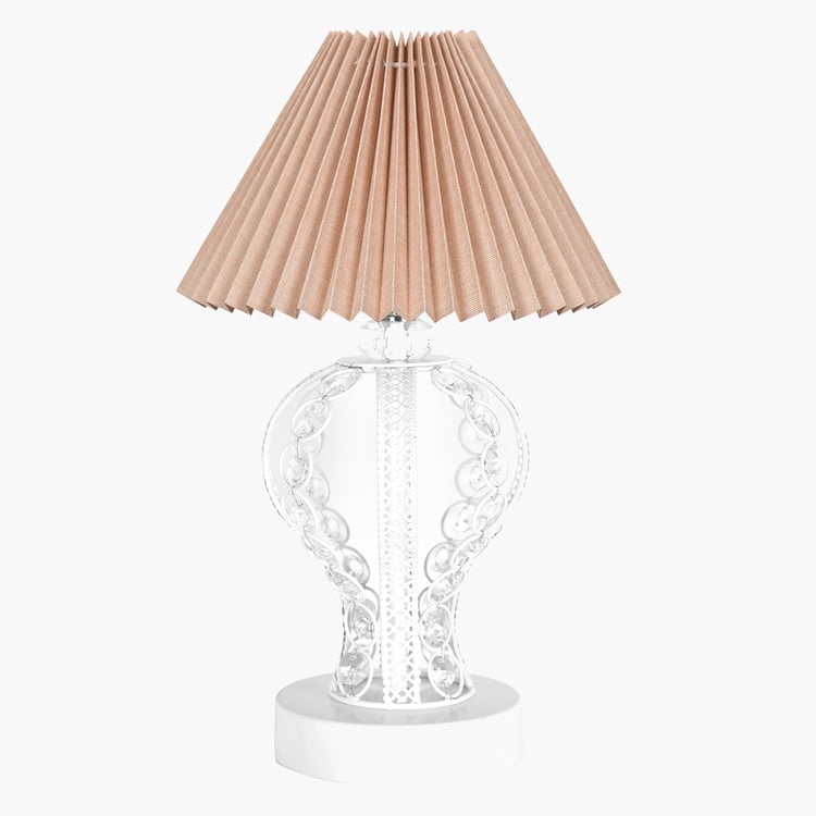 HOMESAKE Metal and Crystal Table Lamp