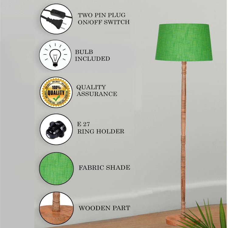 HOMESAKE Wooden Floor Lamp