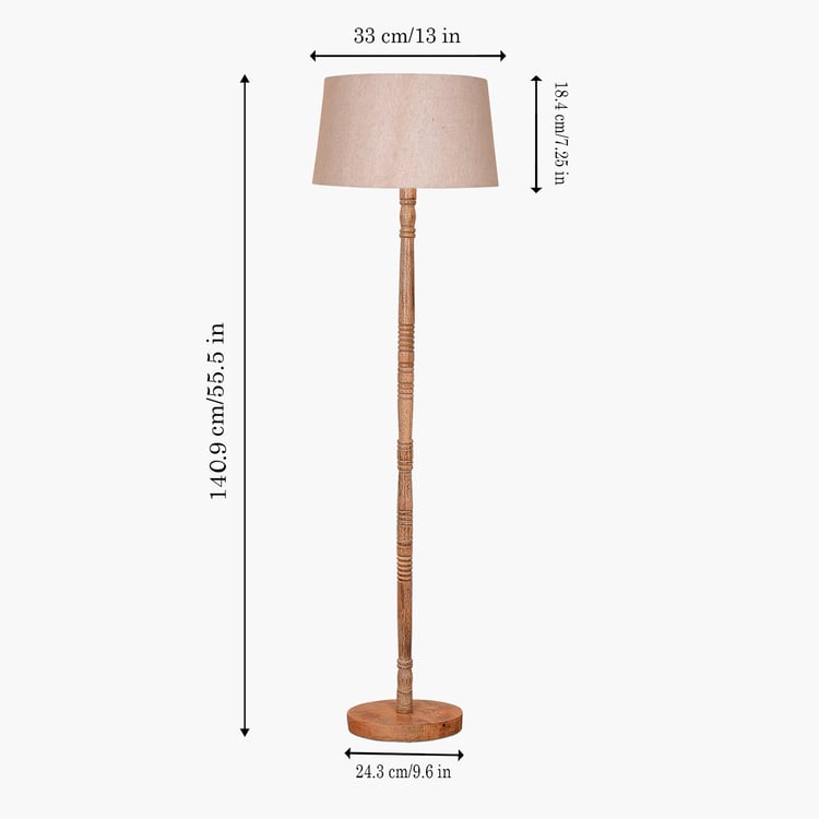 HOMESAKE Wooden Floor Lamp