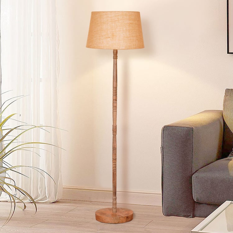 HOMESAKE Wooden Floor Lamp