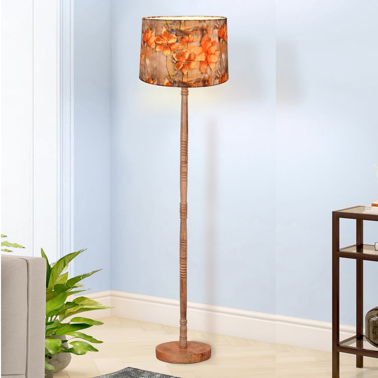 HOMESAKE Wooden Floor Lamp