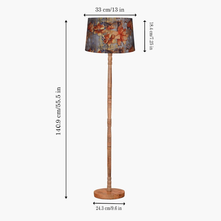 HOMESAKE Wooden Floor Lamp
