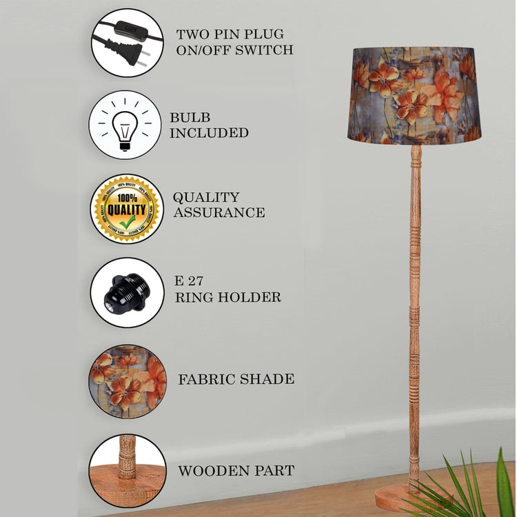 HOMESAKE Wooden Floor Lamp