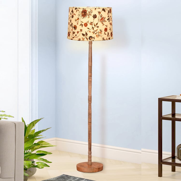 HOMESAKE Wooden Floor Lamp