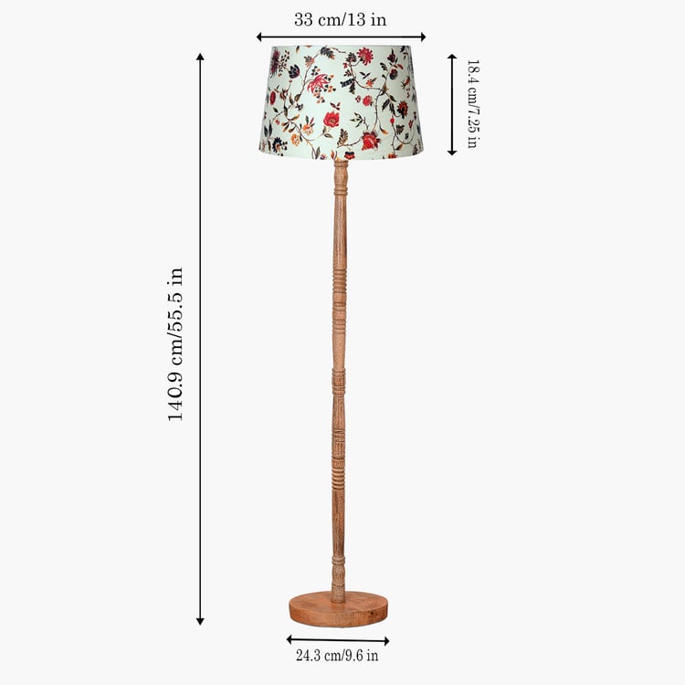 HOMESAKE Wooden Floor Lamp