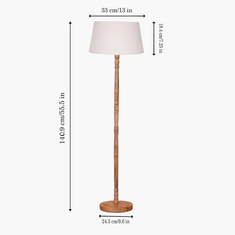 HOMESAKE Wooden Floor Lamp