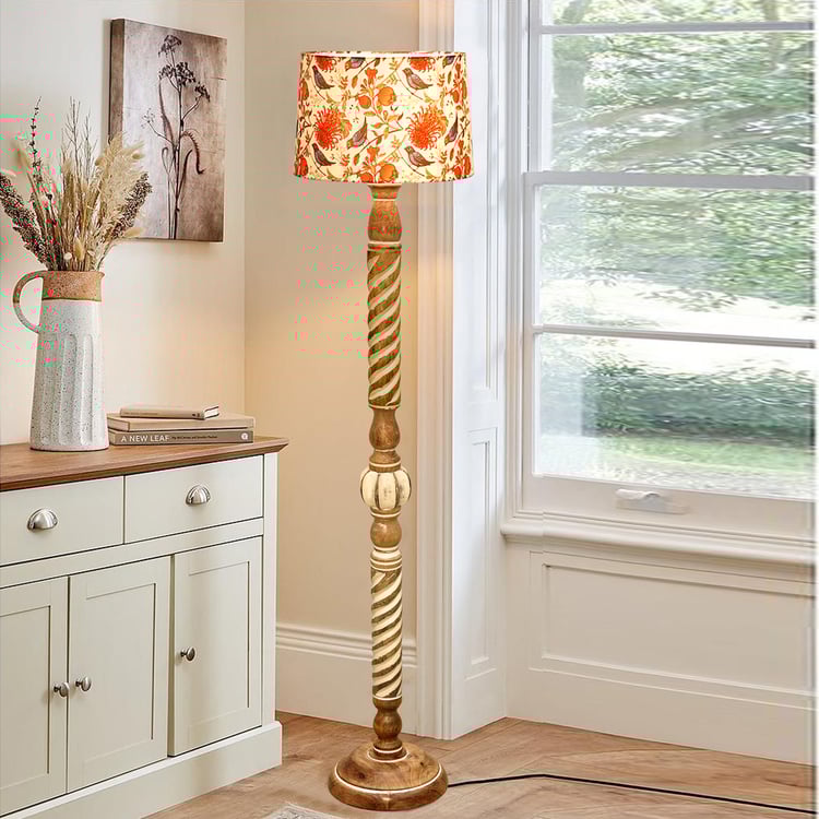 HOMESAKE Wooden Floor Lamp