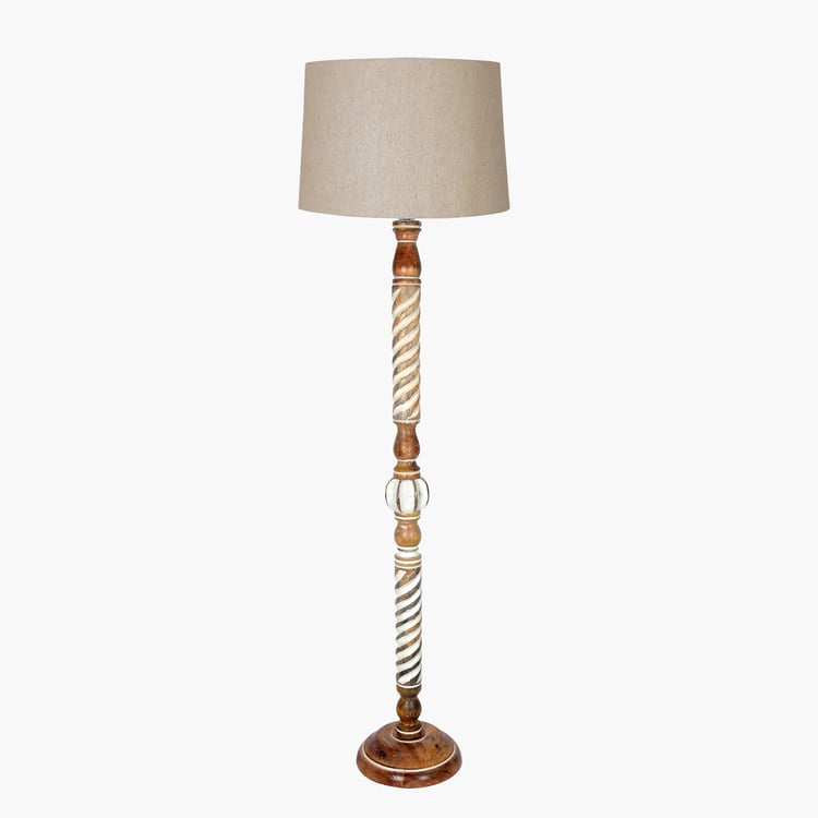 HOMESAKE Wooden Floor Lamp