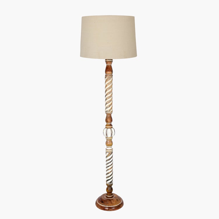 HOMESAKE Wooden Floor Lamp
