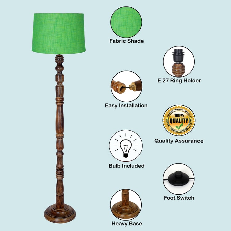 HOMESAKE Wooden Floor Lamp