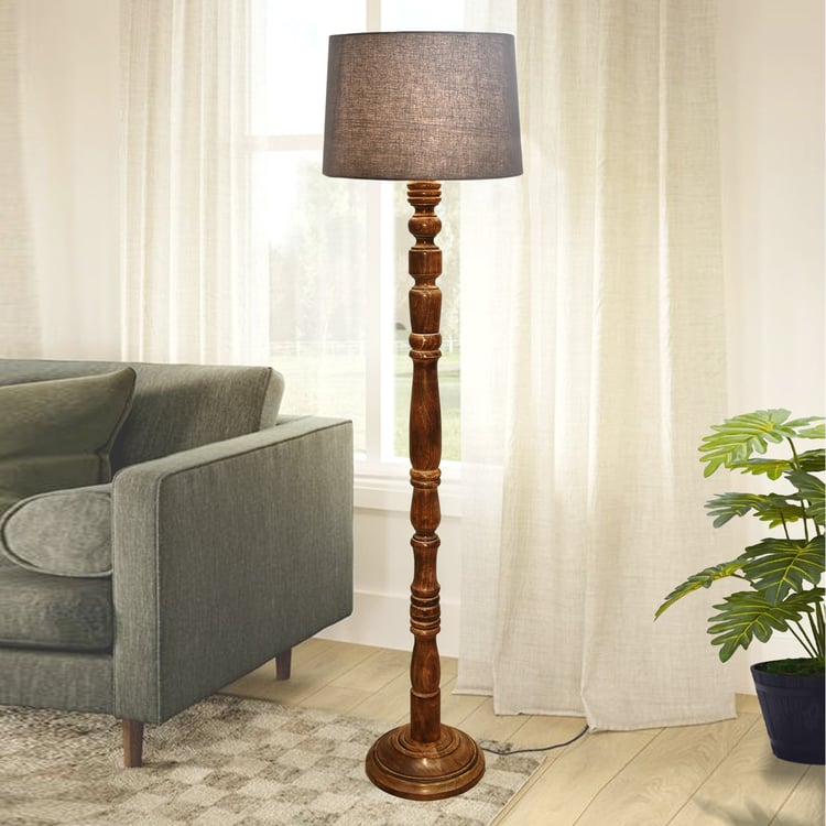 HOMESAKE Wooden Floor Lamp
