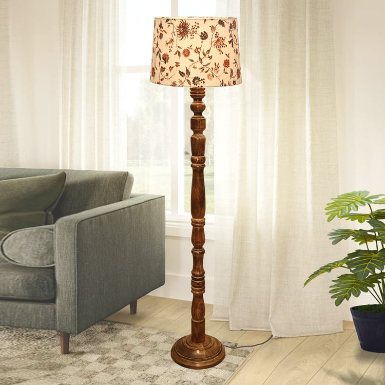 HOMESAKE Wooden Floor Lamp