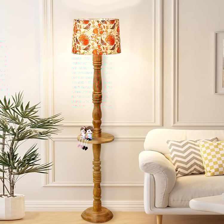 HOMESAKE Wooden Floor Lamp