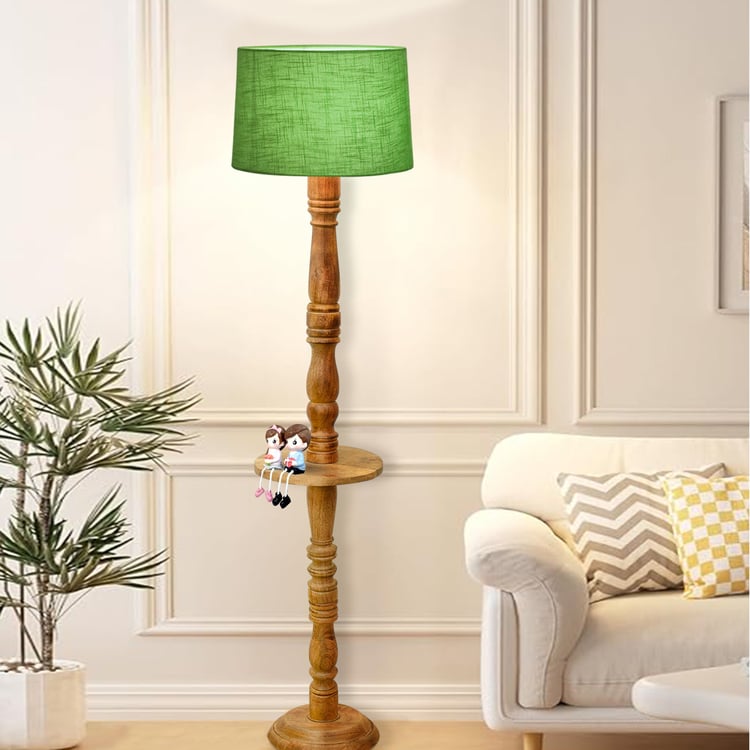 HOMESAKE Wooden Floor Lamp