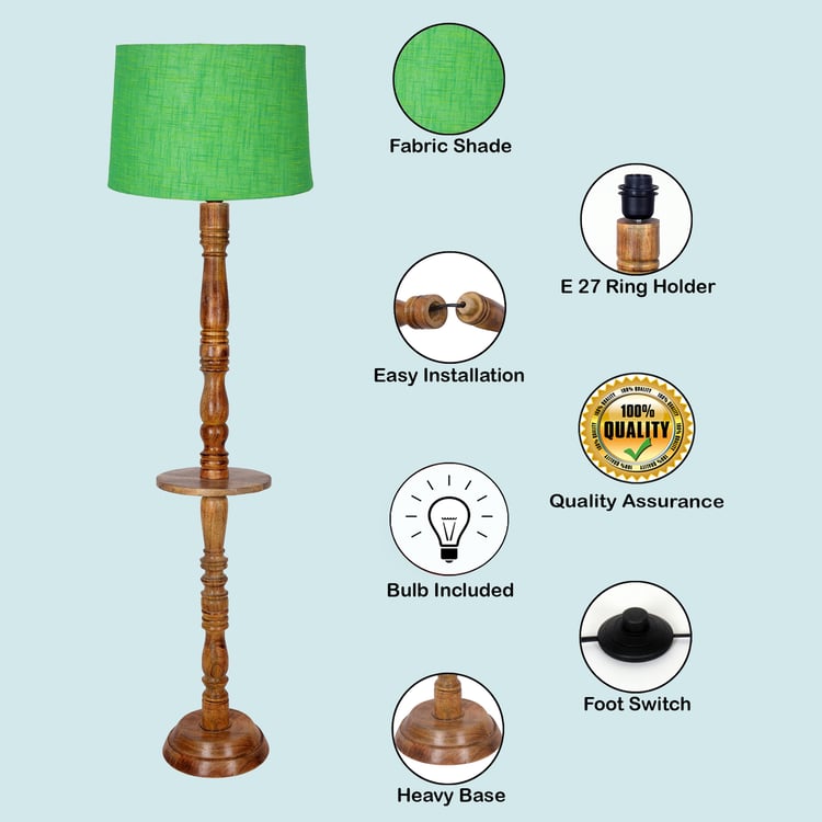 HOMESAKE Wooden Floor Lamp
