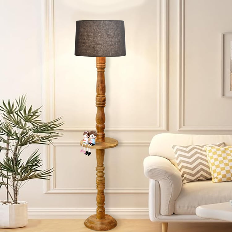 HOMESAKE Wooden Floor Lamp