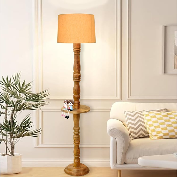 HOMESAKE Wooden Floor Lamp