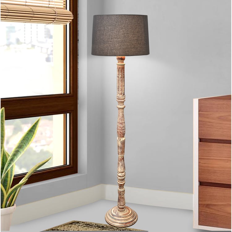 HOMESAKE Wooden Floor Lamp