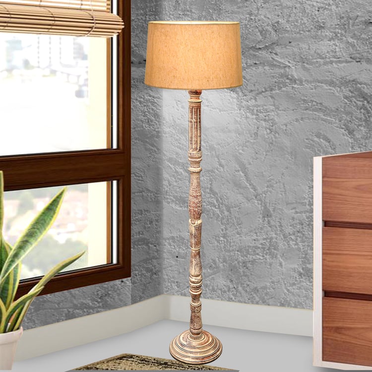 HOMESAKE Wooden Floor Lamp