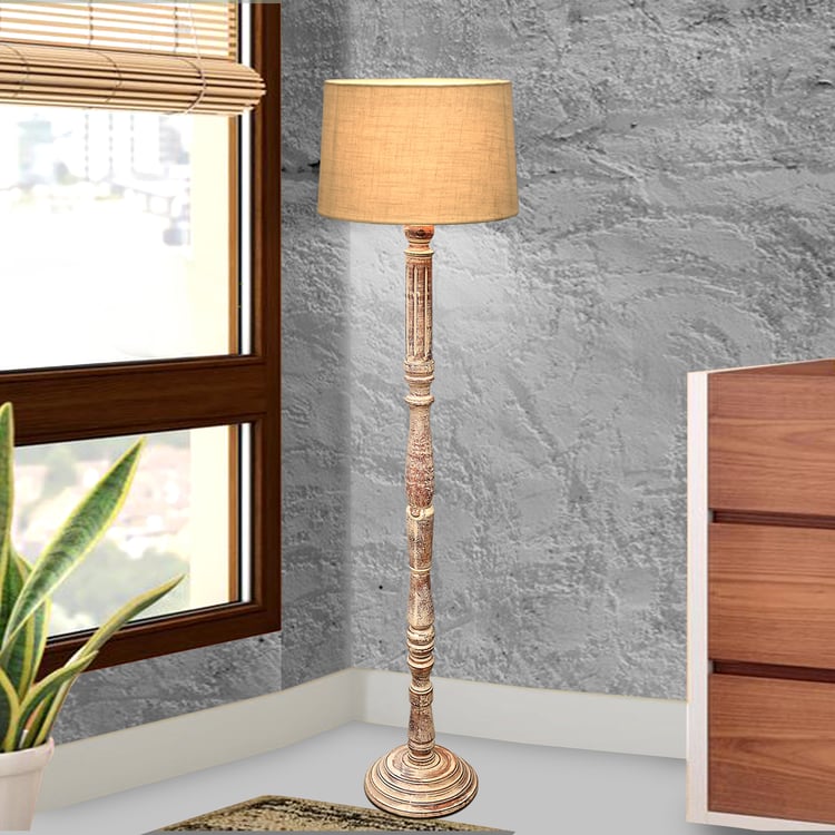 HOMESAKE Wooden Floor Lamp