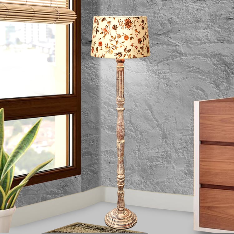 HOMESAKE Wooden Floor Lamp