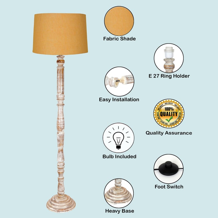 HOMESAKE Wooden Floor Lamp