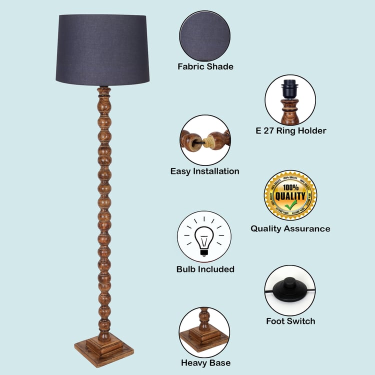 HOMESAKE Wooden Floor Lamp