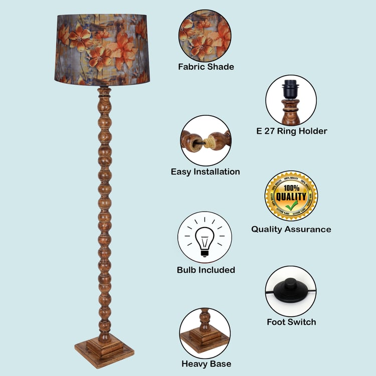 HOMESAKE Wooden Floor Lamp