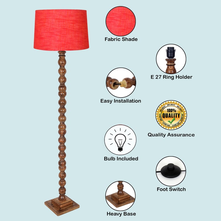 HOMESAKE Wooden Floor Lamp