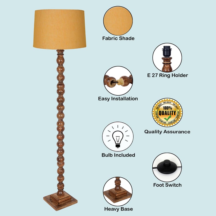 HOMESAKE Wooden Floor Lamp