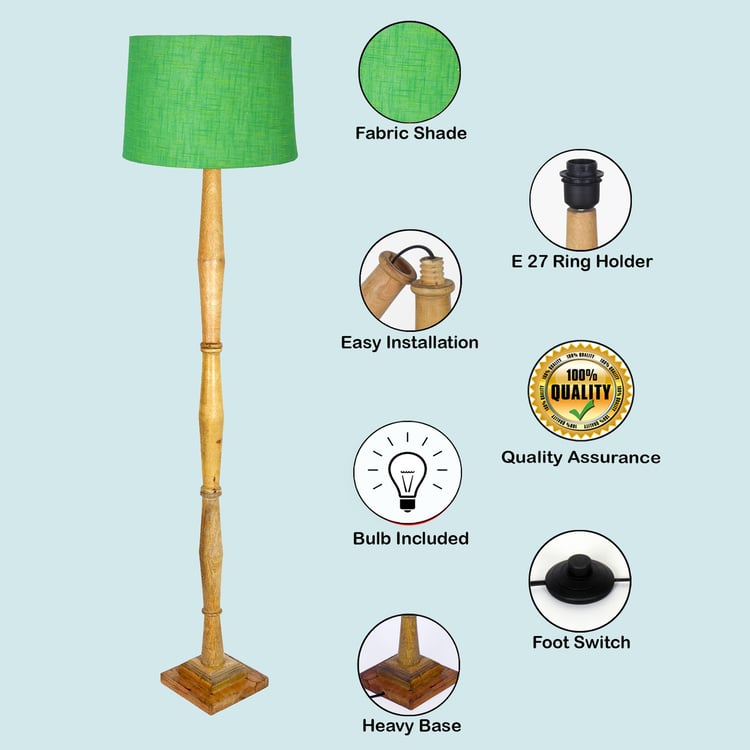 HOMESAKE Wooden Floor Lamp