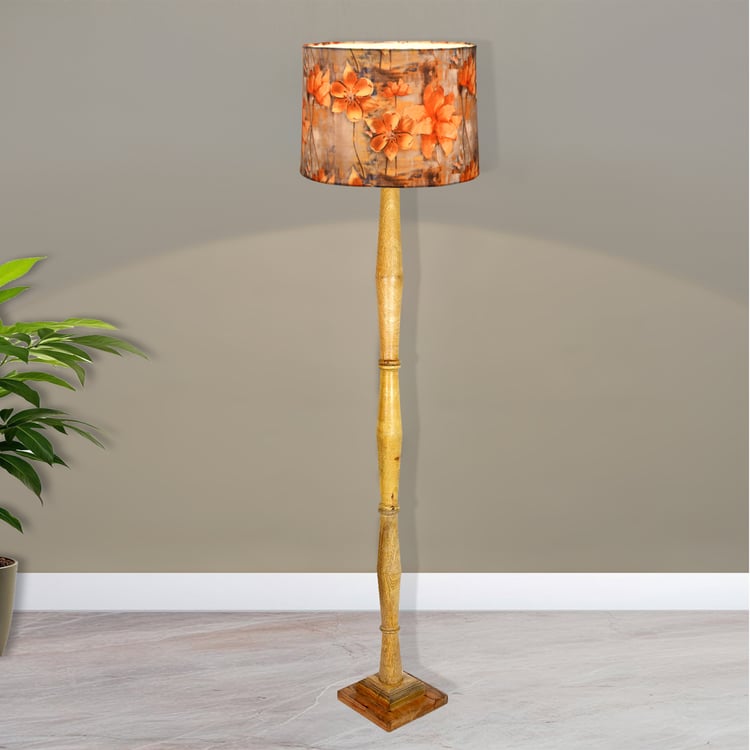 HOMESAKE Wooden Floor Lamp