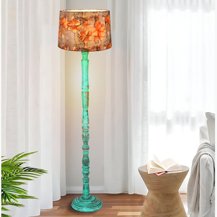 HOMESAKE Wooden Floor Lamp