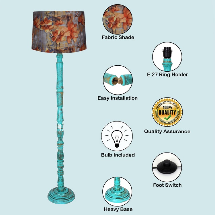 HOMESAKE Wooden Floor Lamp