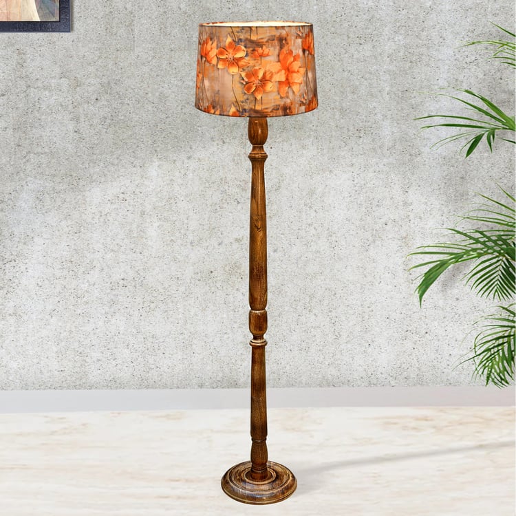 HOMESAKE Wooden Floor Lamp