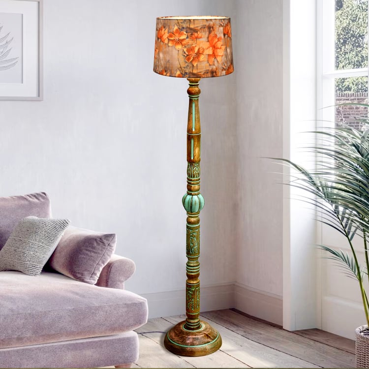 HOMESAKE Wooden Floor Lamp