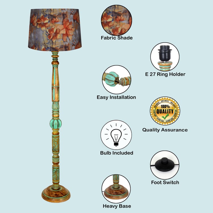 HOMESAKE Wooden Floor Lamp