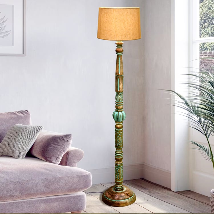 HOMESAKE Wooden Floor Lamp
