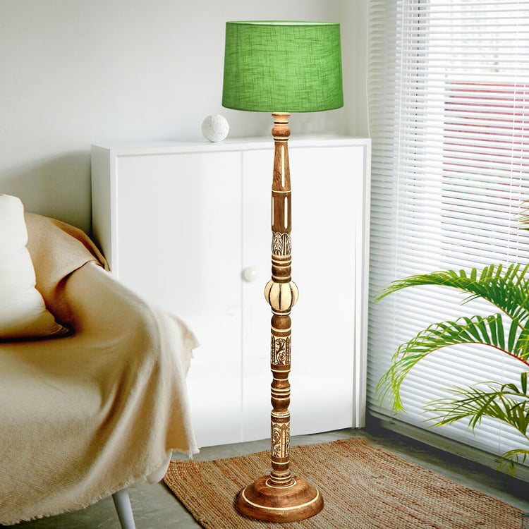 HOMESAKE Wooden Floor Lamp