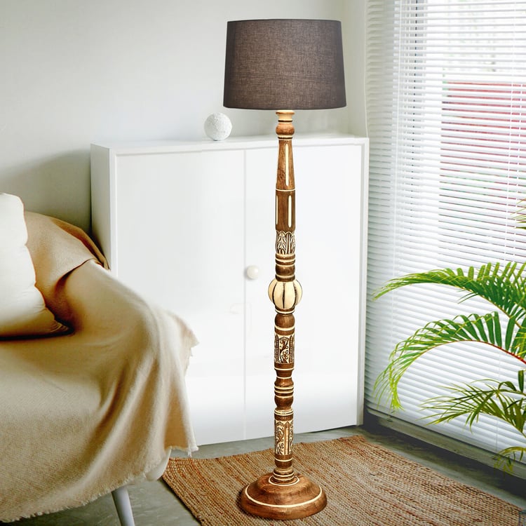 HOMESAKE Wooden Floor Lamp